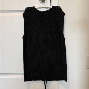 SHEIN Elegant Black Knit Tank Top